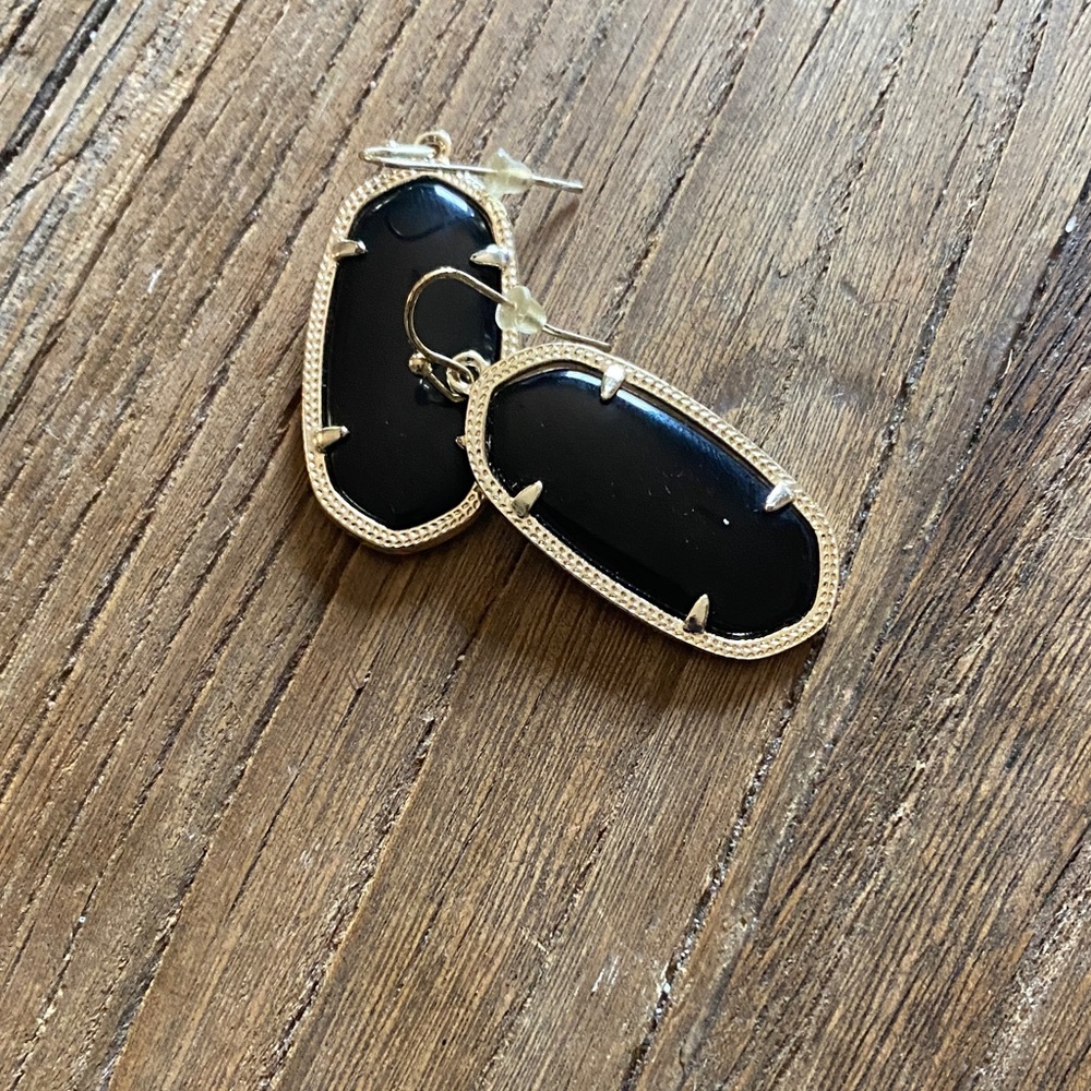 Kendra Scott Black and Gold Earrings